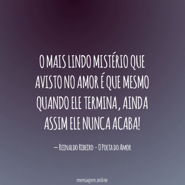 O mais lindo mistério que avisto no amor