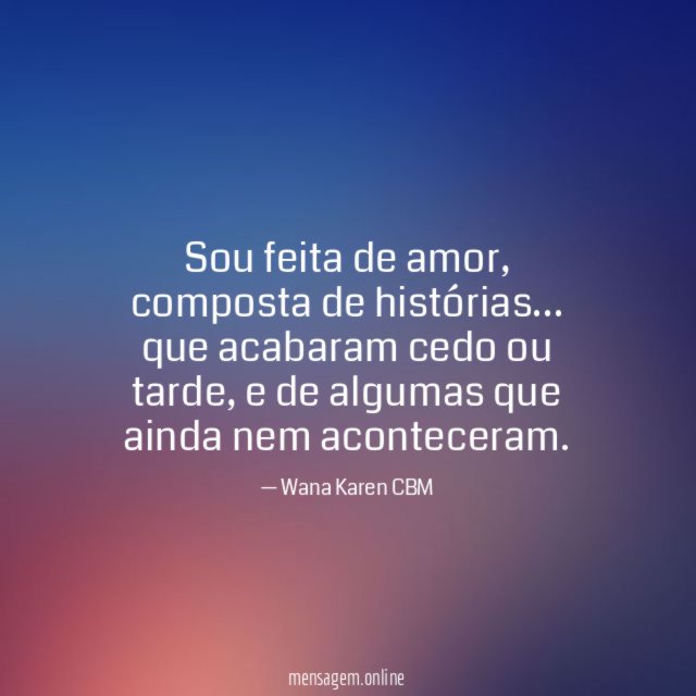 Sou feita de amor