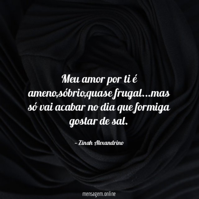 Meu amor por ti é ameno