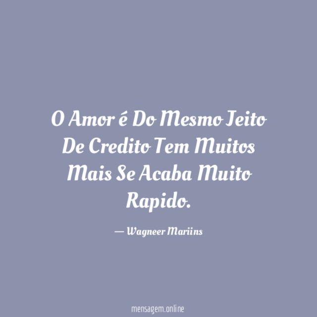 O Amor é Do Mesmo Jeito De Credito