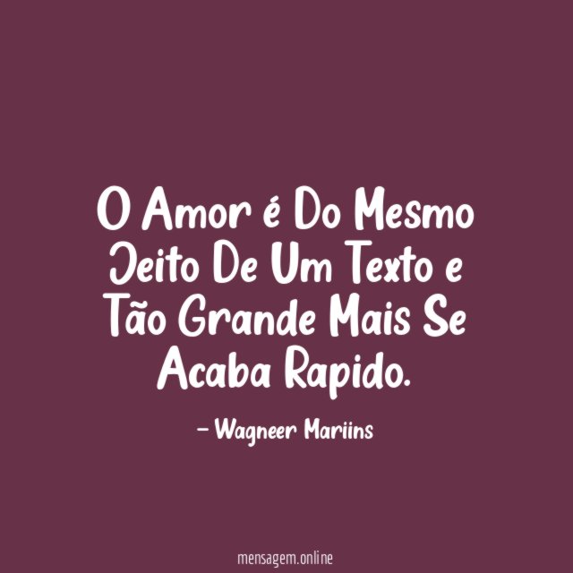 O Amor é Do Mesmo Jeito De Um