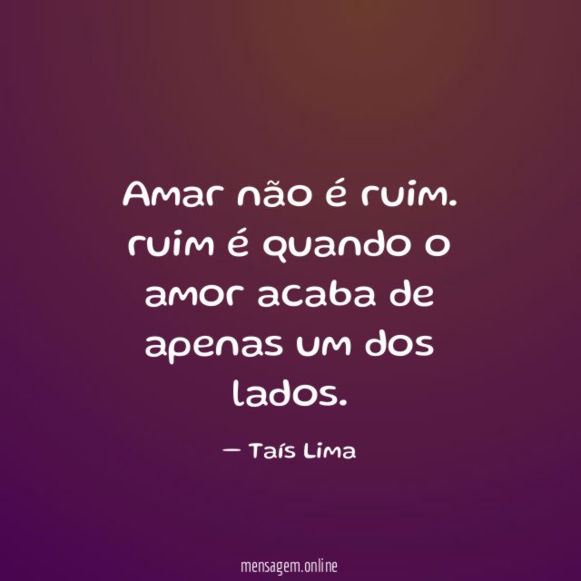 Amar não é ruim