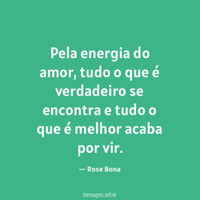 Pela energia do amor