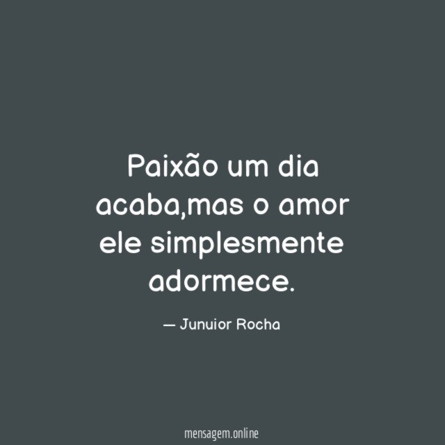 Paixão um dia acaba