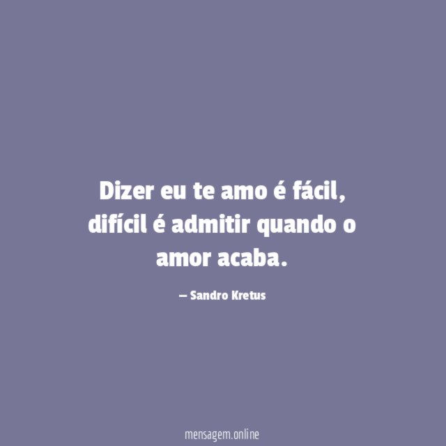 Dizer eu te amo é fácil