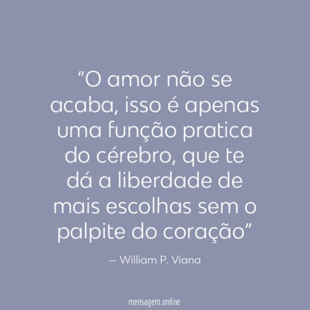 O amor não se acaba
