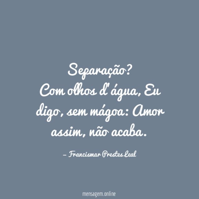 Separação?