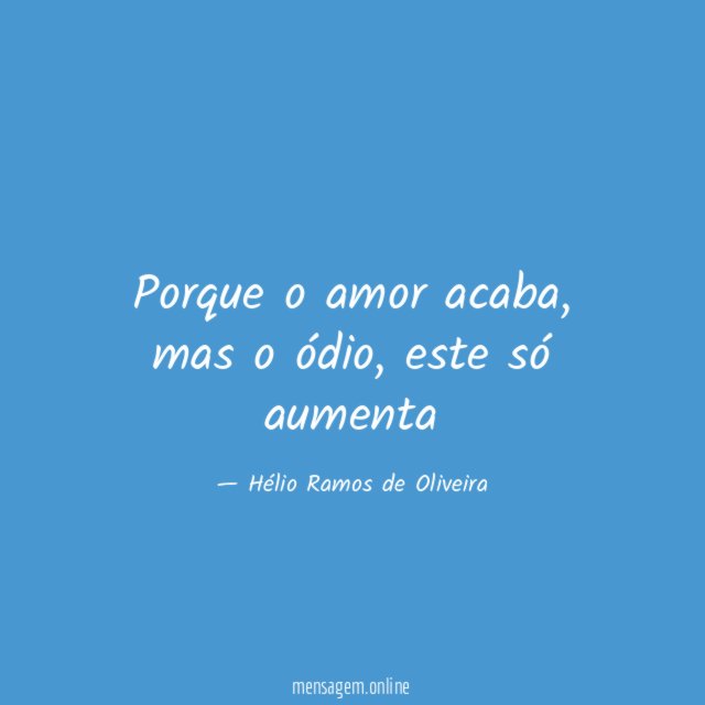 Porque o amor acaba