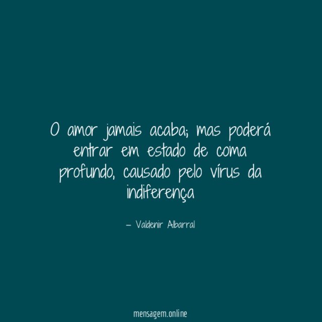 O amor jamais acaba