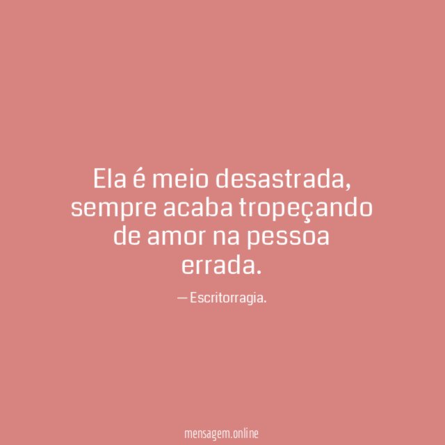 Ela é meio desastrada