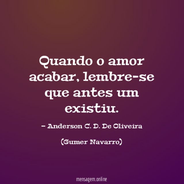 Quando o amor acabar