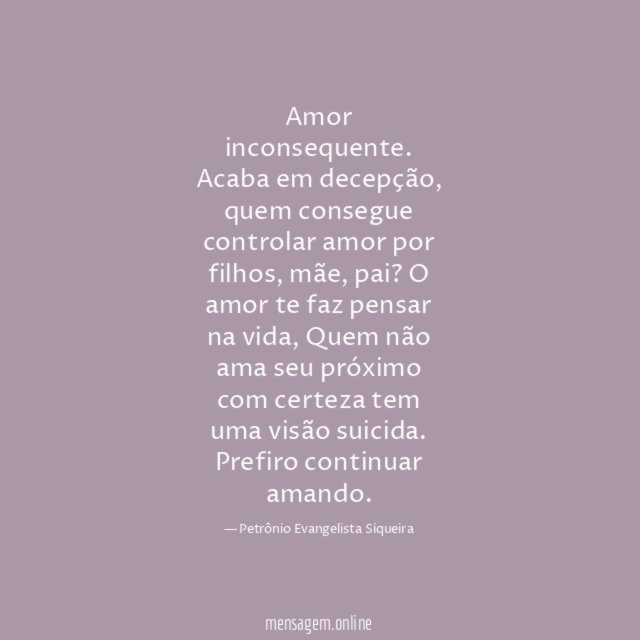 Amor inconsequente