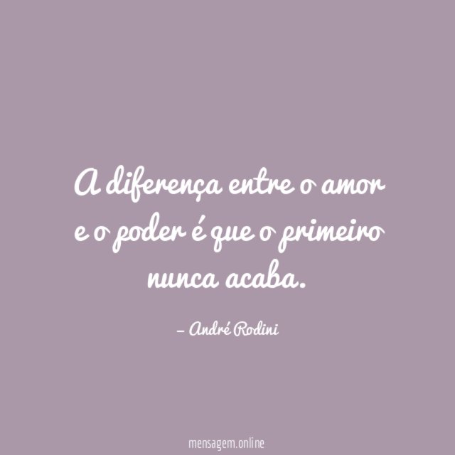 A diferença entre o amor e o poder