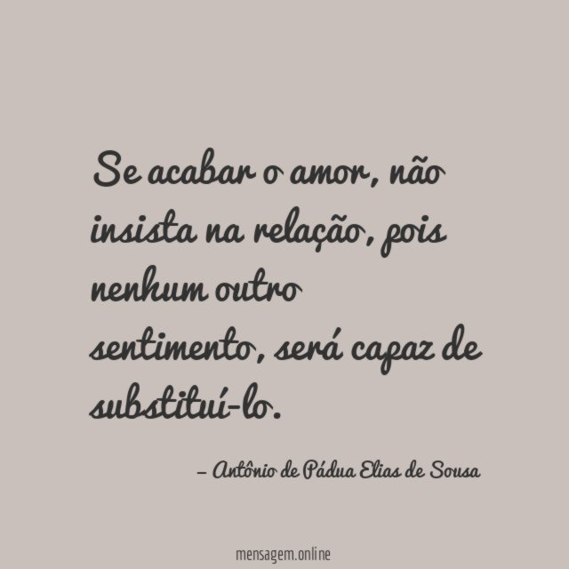 Se acabar o amor