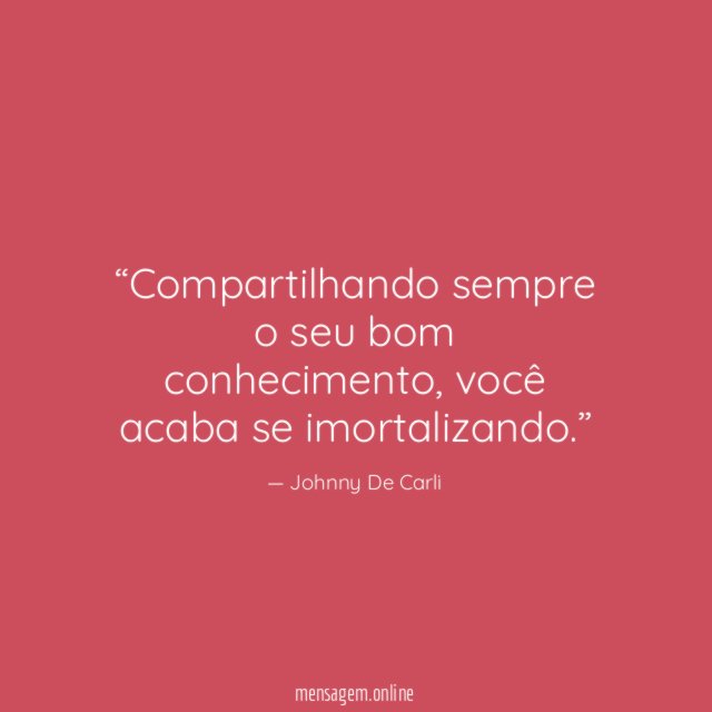 Compartilhando sempre o seu bom conhecimento