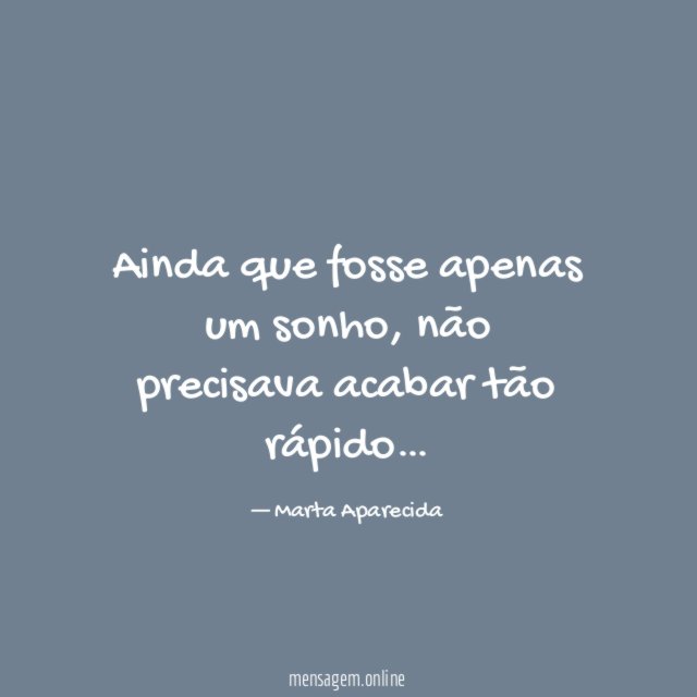 Ainda que fosse apenas um sonho