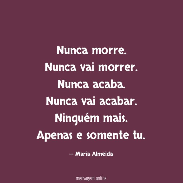 Nunca morre
