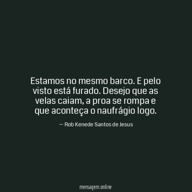 Estamos no mesmo barco