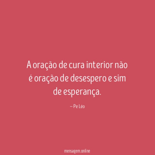 A oração de cura interior não é oração