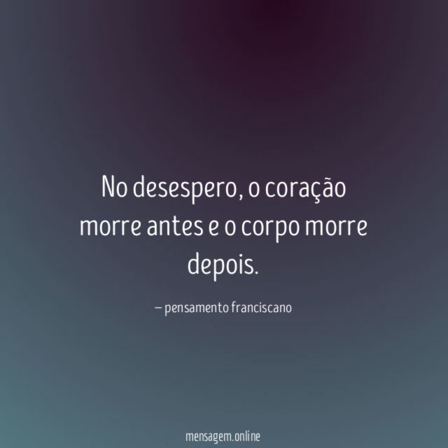 No desespero