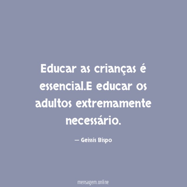 Educar as crianças é essencial