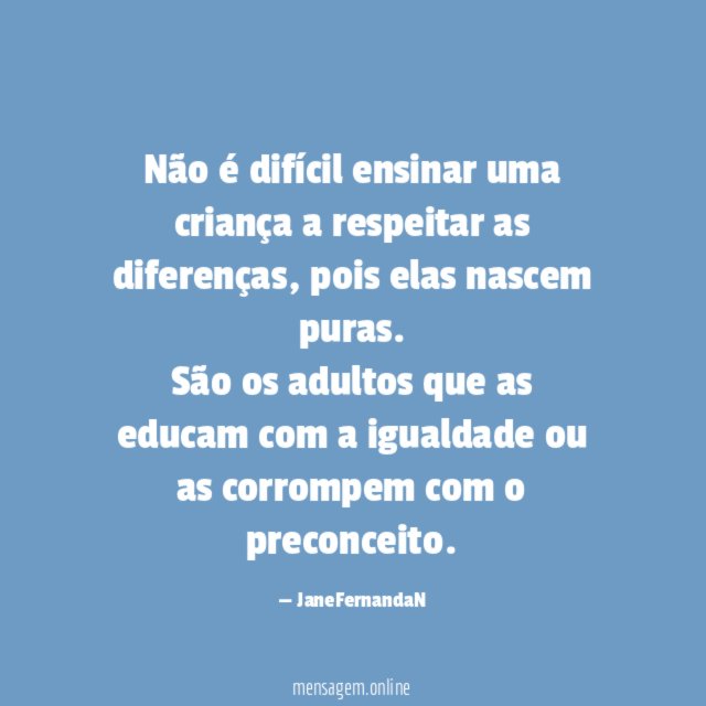 Não é difícil ensinar uma criança a respeitar