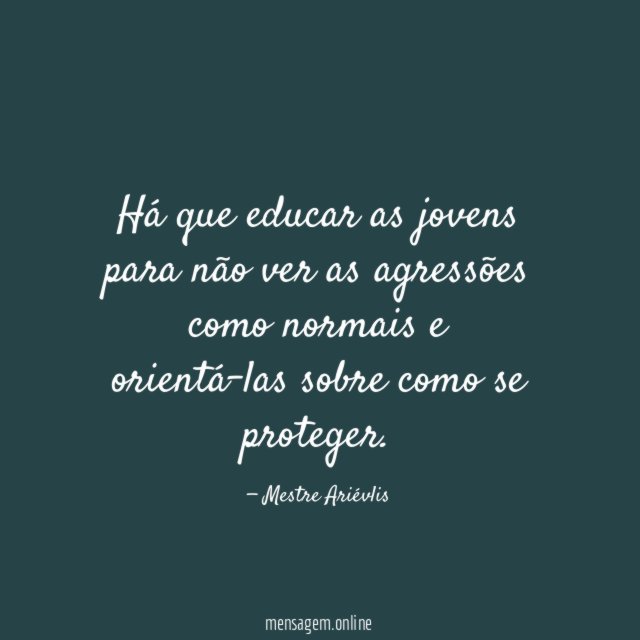 Há que educar as jovens para não ver