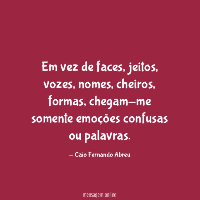 Em vez de faces