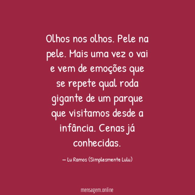 Olhos nos olhos