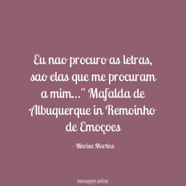 Eu nao procuro as letras
