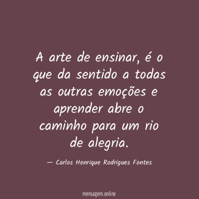 A arte de ensinar