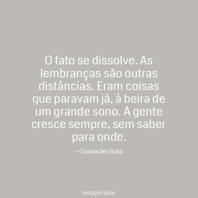 O fato se dissolve