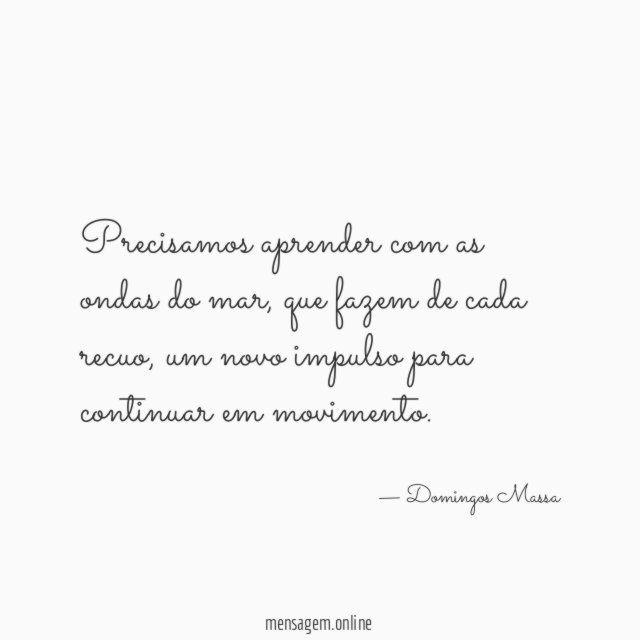 Precisamos aprender com as ondas do mar