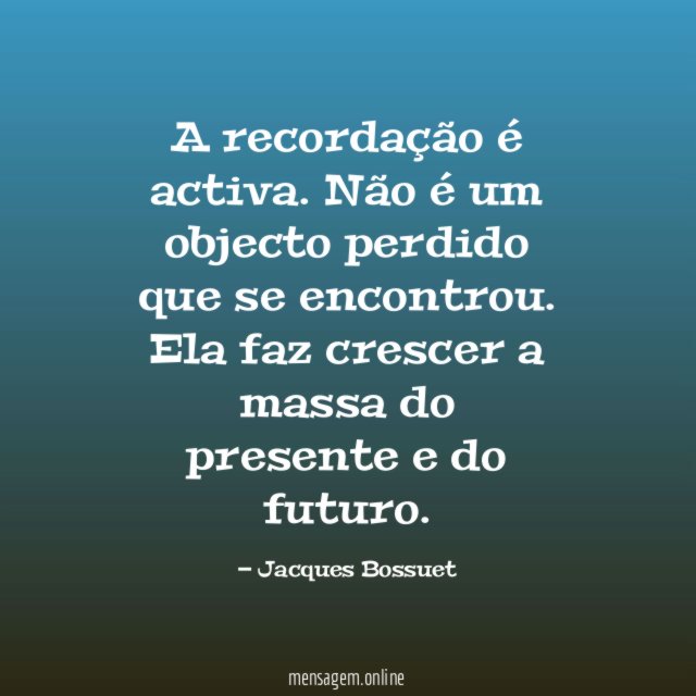 A recordação é activa