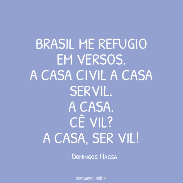 BRASIL Me refugio em versos