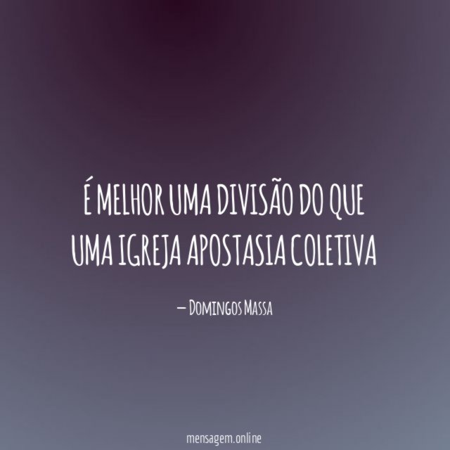 É melhor uma divisão do que uma igreja apostasia coletiva