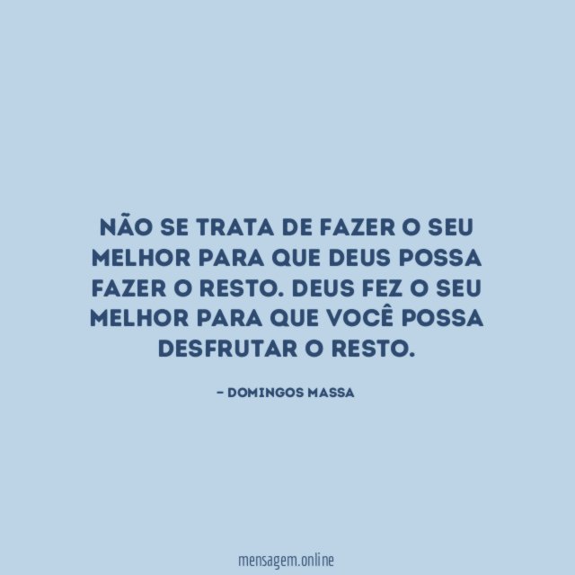 Não se trata de fazer o seu melhor
