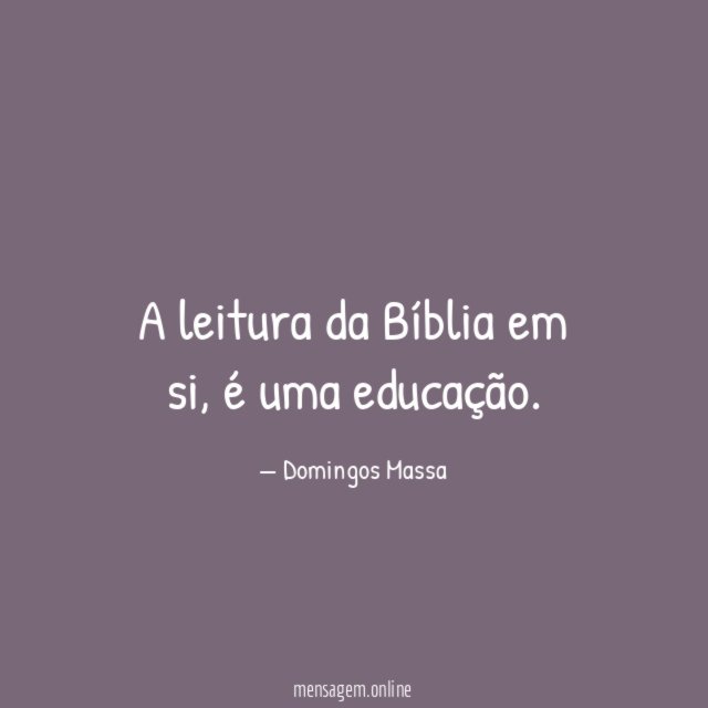 A leitura da Bíblia em si