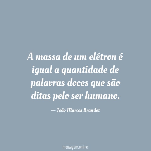 A massa de um elétron é igual a