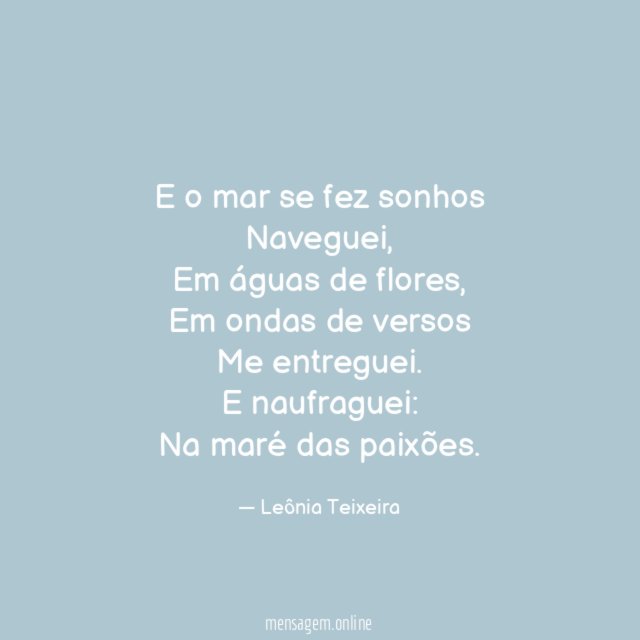 E o mar se fez sonhos Naveguei