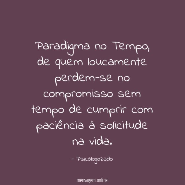 Paradigma no Tempo
