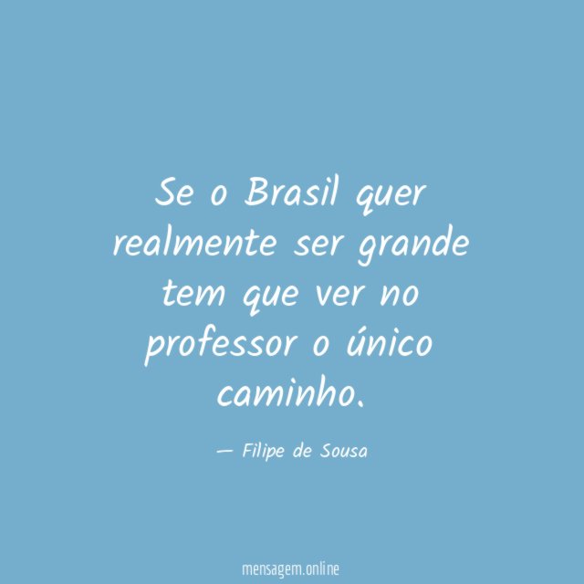 Se o Brasil quer realmente ser grande tem