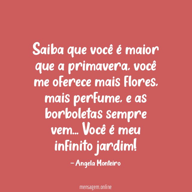 Saiba que você é maior que a primavera