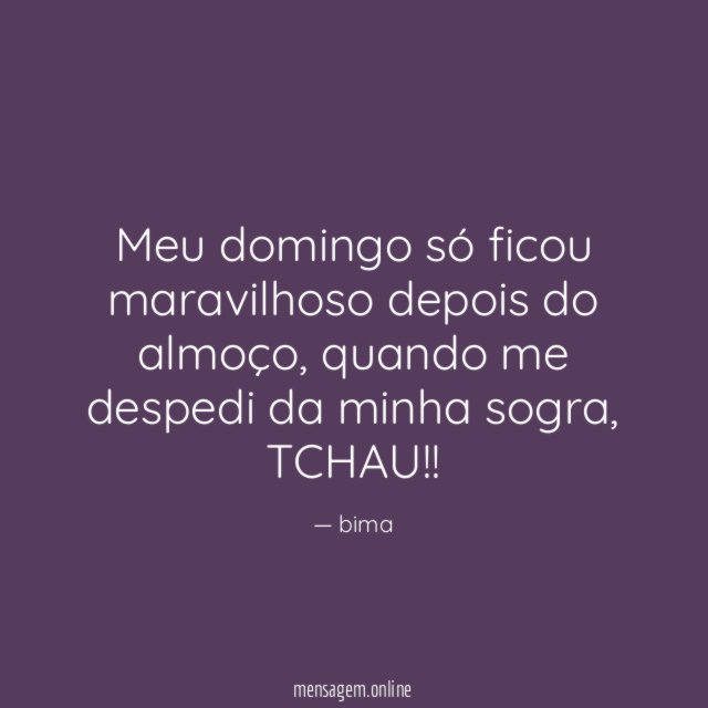 Meu domingo só ficou maravilhoso depois do almoço