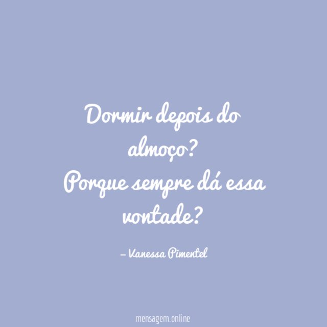 Dormir depois do almoço