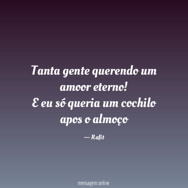 Tanta gente querendo um amoor eterno