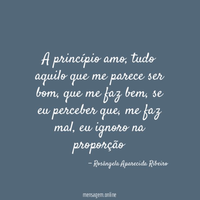 A princípio amo