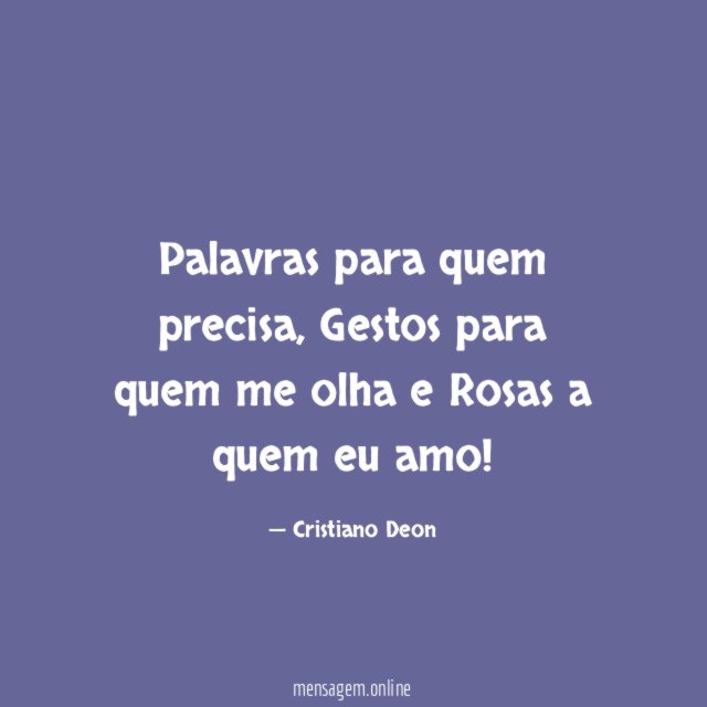 Palavras para quem precisa