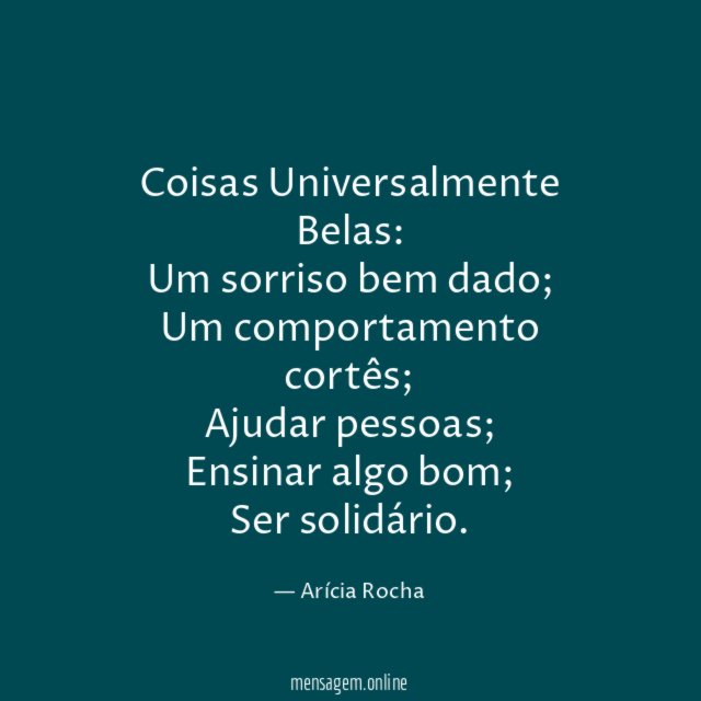Coisas Universalmente Belas