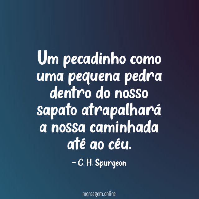 Um pecadinho como uma pequena pedra dentro do
